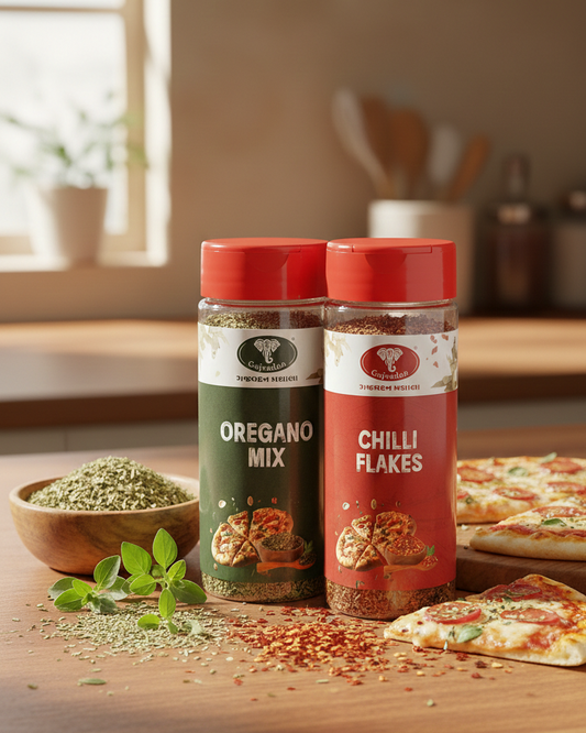 Chili Flakes & Oregano 90g Each